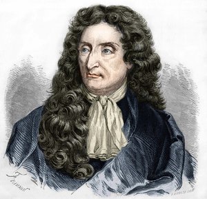 Portrait of Jean de La Fontaine (1621-1695), French poet by Unknown artist
