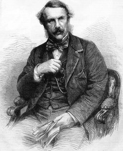 Portrait of John Laird Mair Lawrence, British administrator (1811 to 1879), Governor of English India (engraving 1864)