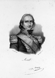 Portrait of John of God Nicolas Soult, Duke of Dalmatia. General then Marshal of France (1769 - 1851), engraving of the 19th century.