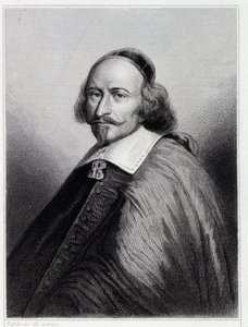 Portrait of Jules Mazarin (Giulio Raimondo Mazzarino or Mazarino) (1602-1661), French Cardinal and politician - in “Histoire des Français” by Lavallée by Unknown artist