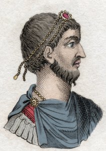 Portrait of Julian the Apostate, Roman Emperor. 19th century engraving.