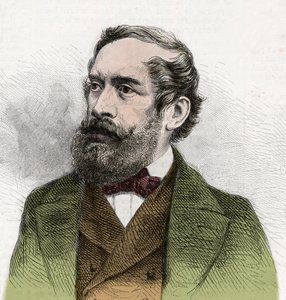Portrait of Lajos Kossuth, Hungarian Politician - Engraving from 