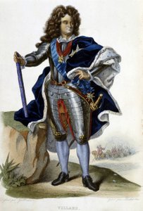 Portrait of Louis Claude Hector Duke of Villars, Marshal of France (1653-1734) - in Le Plutarque Français, Ed. Langlois, Paris by Unknown artist