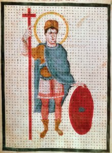 Portrait of Louis I the Pious (778-840), King of France, miniature in 