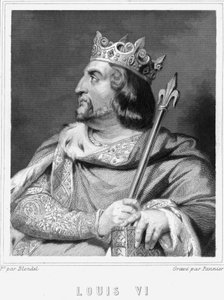 Portrait of Louis VI the Fat, King of France - in 