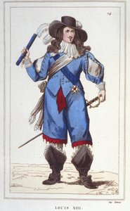 Portrait of Louis XIII, King of France (engraving of 1830)