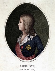 Portrait of Louis XVII, Dauphin of France - engraving of the 19th century by Unknown artist