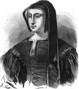 Portrait of Louise de Savoie (1476-1531), regent of France, wife of Charles de Valois, Duke of Angoulême and mother of François I. Engraving of the 19th century