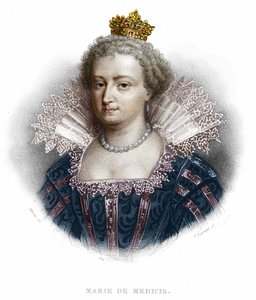 Portrait of Mary of Medici (1573-1642), Wife of Henry IV and Mother of Louis XIII. Engraving from 1836 by Unknown artist
