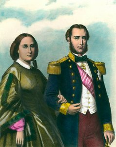 Portrait of Maximilian I (1832-1867) Emperor of Mexico and his wife Charlotte of Belgium (1840-1927) by Unknown artist