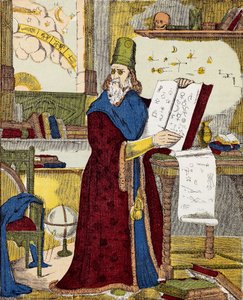 Portrait of Michel de Notre Dame (Nostradamus), French astrologer and doctor - Engraving