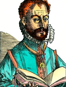 Portrait of Orlandus Lassus holding an open book by Unknown artist