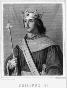 Portrait of Philippe VI de Valois (1294-1350), King of France - in “Histoire des Français” by Lavallée, engraving
