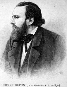 Portrait of Pierre Dupont, Chansonnier (1821 -1870) - in Les Contemporains by Unknown artist