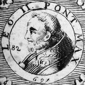 Portrait of Pope Leo II (682-683) by Unknown artist
