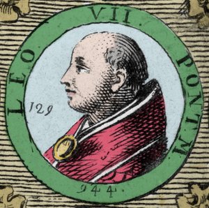 Portrait of Pope Leo VII, Pope from 936 to 939