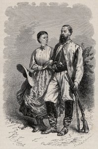 Portrait of Samuel White Baker (1821-1893) English explorer and Lady Florence Baker (1841-1916)