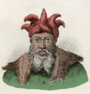 Portrait of Saladin (1138-1193), military commander against the Crusades in Egypt. Engraving of the 19th century by Unknown artist
