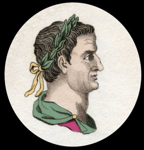 Portrait of Servius Sulpicius Galba (3 BC-69 AD), Roman Emperor. 19th century engraving