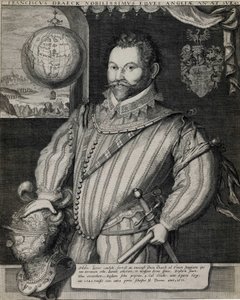 Portrait of Sir Francis Drake (circa 1540-1596), English navigator. by Unknown artist