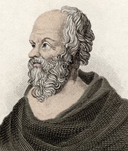Portrait of Socrates, Greek philosopher. 19th century engraving. by Unknown artist
