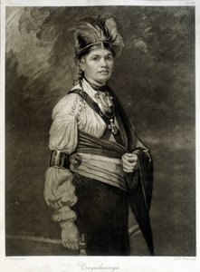 Portrait of Tayadaneega (or Thayendanega), Leader of the Mohawk Tribe (North American Indian Group, Member of the Iroquois Federation) by Unknown artist