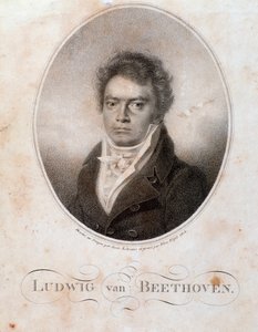 Portrait of German Composer Ludwig van Beethoven (1770-1827) by Unknown artist