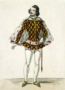 Portrait of the French tenor Gilbert-Louis Duprez (1806 - 1896) in the role of Fernando, in the third act of La Favorite by Donizetti in Paris. 1838