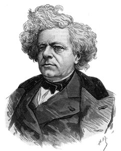 Portrait of the French writer Michel Masson (1800-1883) engraving of 1883
