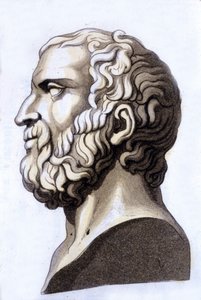 Portrait of the Greek Philosopher Zeno of Citium (335 BC - 264 BC), Founder of Stoicism (Engraving) by Unknown artist
