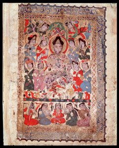 Portrait of the Author Surrounded by Dancers and Musicians