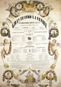 Poster for the performance of the opera 