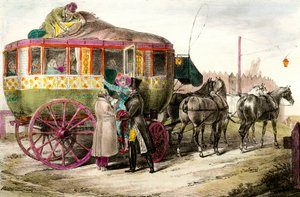 Public Transport: Passengers Entering the Parisienne Diligence