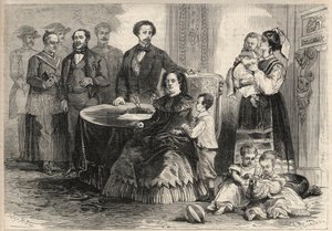 Queen Isabella II of Spain and Francois of Assisi of Bourbon took refuge with their children at the castle of Pau in France after the September Revolution. Among their children by Unknown artist