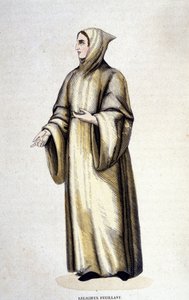 Religious Feuillant, Order of Citeaux, reformed by Jean de La Barrière. 19th century engraving.