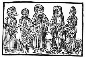 Representation of Saracens (15th century Xylography)