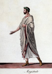 Representation of a Roman Magistrate. Engraving from the Beginning of the 19th Century