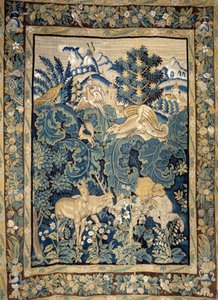 Representation of fantastic animals in a virgin forest