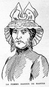 Representation of the bearded woman of Nantes by Unknown artist
