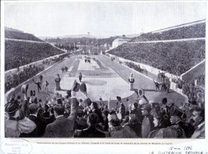 Restoration of the Olympic Games in Athens: Arrival of Lues, Marathon Winner by Unknown artist