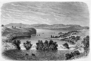 Ripon Falls, the Nile Exiting Lake Victoria - in "Tour du Monde" by Unknown artist