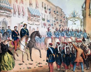 Risorgimento: The Entrance of Victor Emmanuel II and Napoleon III in Milan on 08/06/1859