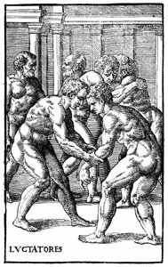 Roman wrestlers - in 
