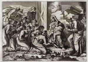 Royaumont Bible, New Testament: Adoration of the Wise Men by Unknown artist