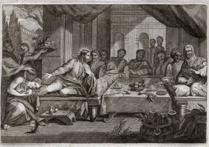 Royaumont Bible, New Testament: Dinner at Simon the Pharisee