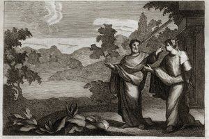 Royaumont Bible, New Testament: Do Not Judge Others. Parable of the Straw and the Beam. Illustration from 1811 by Unknown artist