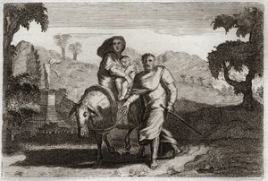 Royaumont Bible, New Testament: Flight to Egypt by Unknown artist