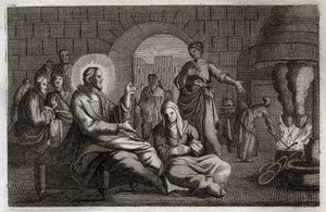 Royaumont Bible, New Testament: Martha and Mary (illustration from 1811) by Unknown artist