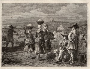 Salt evaporation pond in Brittany by Unknown artist