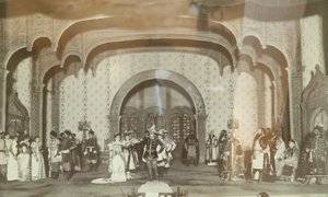 Scene from the Theatre Play "False Dmitriy" by Alexander Nikolayevich Ostrovsky. Theatre Maly of Moscow. Photograph, 1870s by Unknown artist